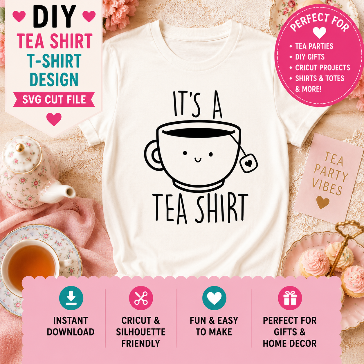 It's A Tea Shirt SVG Saying
