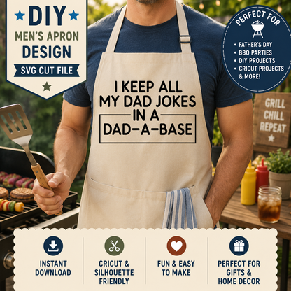 I Keep All My Dad Jokes SVG Saying