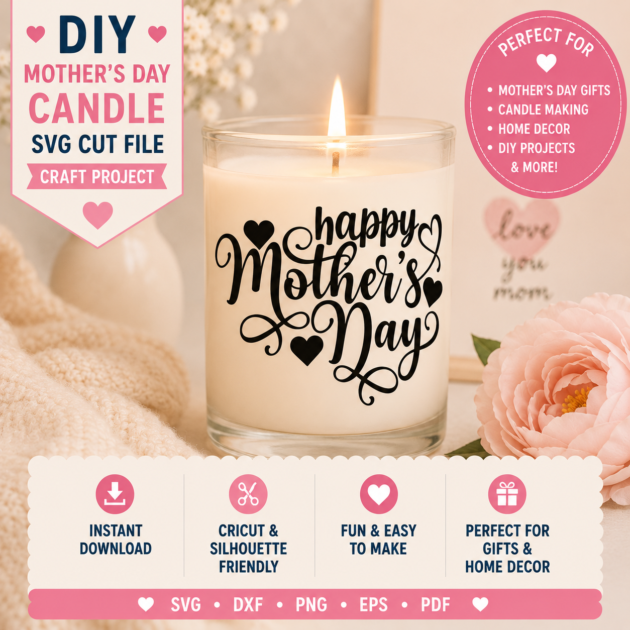Happy Mothers Day SVG Saying