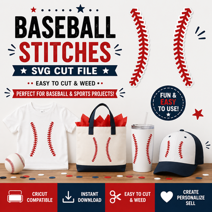 Baseball Stitches SVG