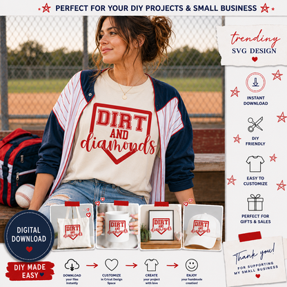 Dirt And Diamonds SVG Saying