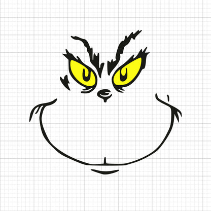 Grinch Face SVG