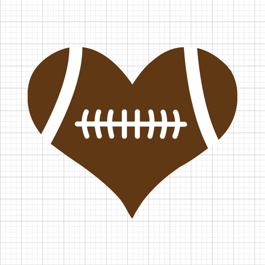 Heart Football SVG Clipart