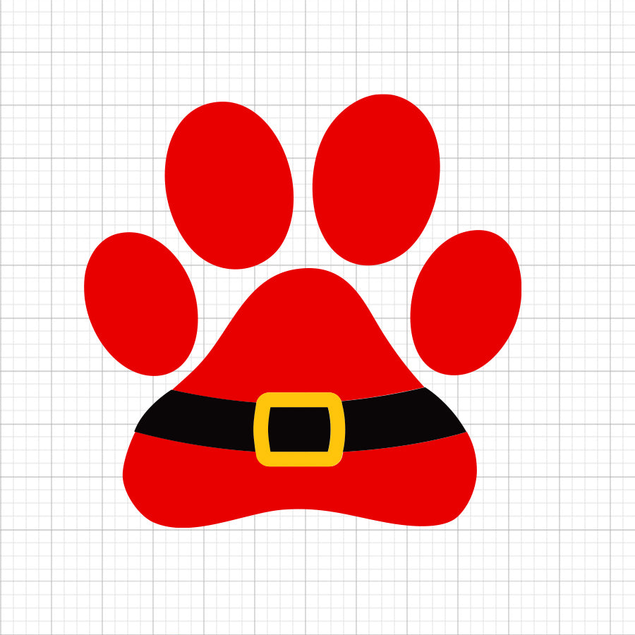 Santa Paw Print SVG