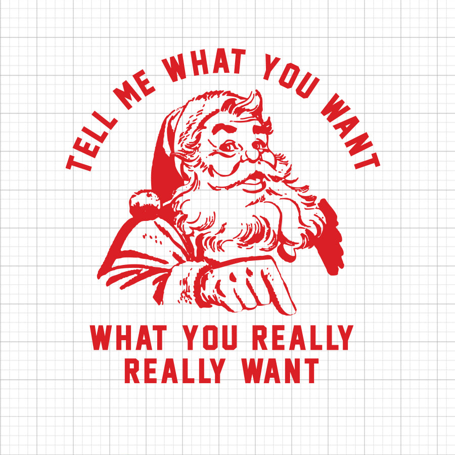 Tell Me What You Want SVG Saying
