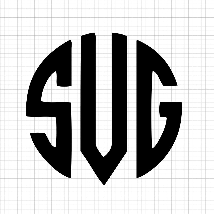 Monogram SVG Round Circle Alphabet Font