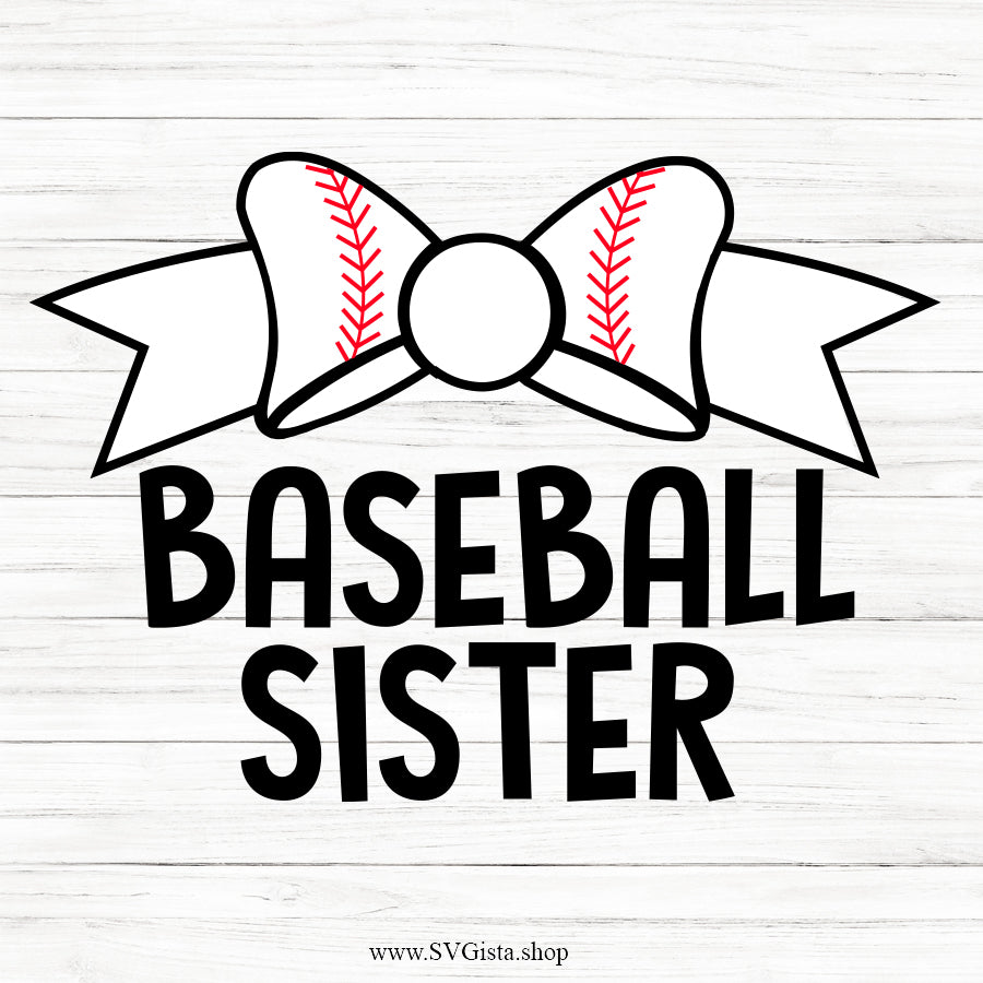 Baseball Sister SVG Saying