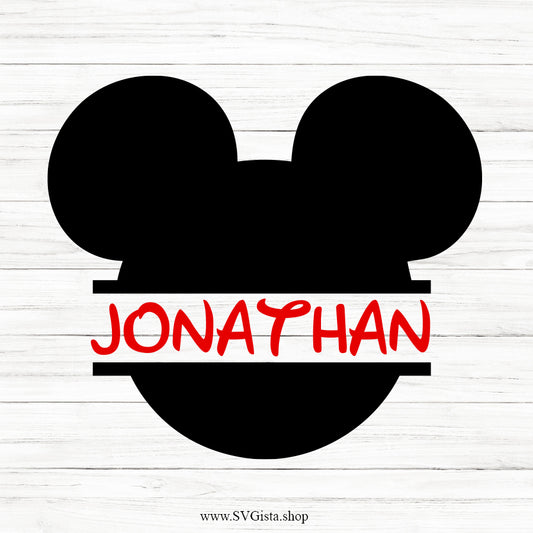 Mouse Head SVG Monogram