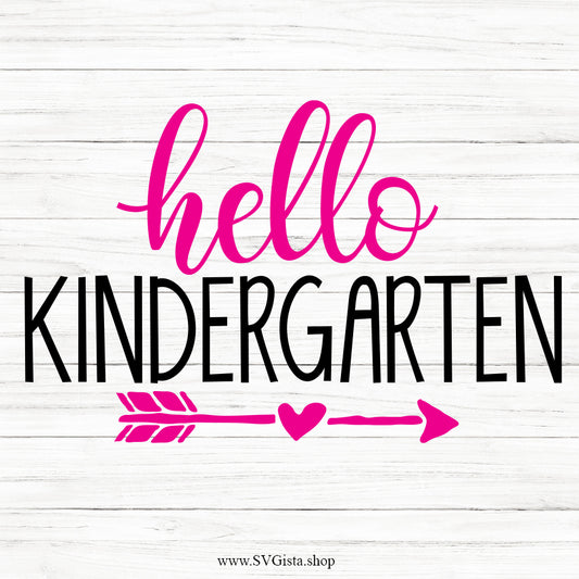 Hello Kindergarten SVG Saying