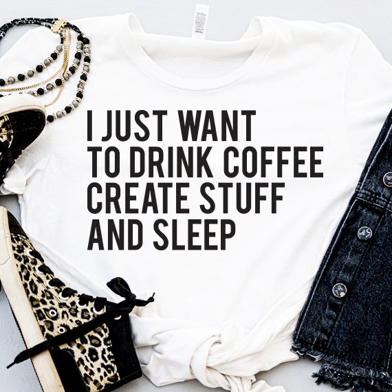 I Just Want To Drink Coffee SVG Saying