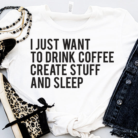 I Just Want To Drink Coffee SVG Saying