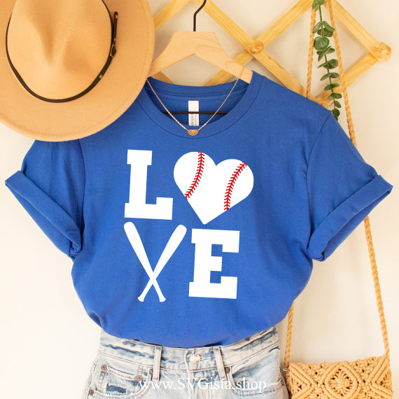 Love Baseball SVG Saying