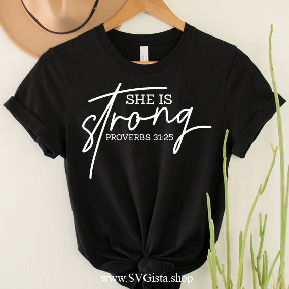 She Is Strong SVG Saying