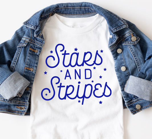 Stars And Stripes SVG Saying