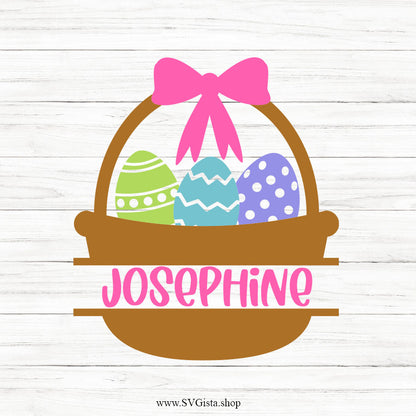 Easter Egg Basket SVG Clipart