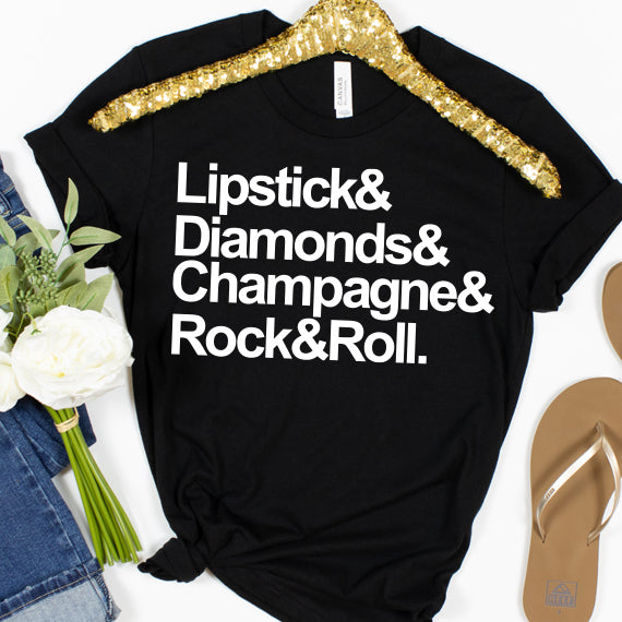 Lipstick And Diamonds SVG Saying