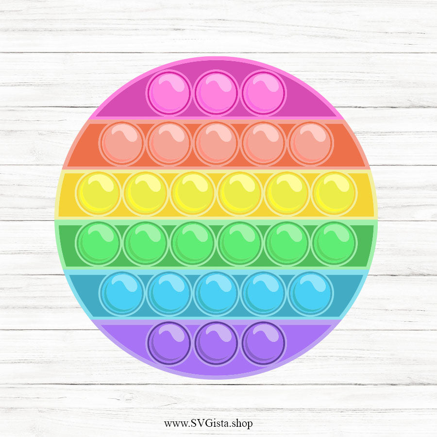 Pop It Fidget Toy SVG