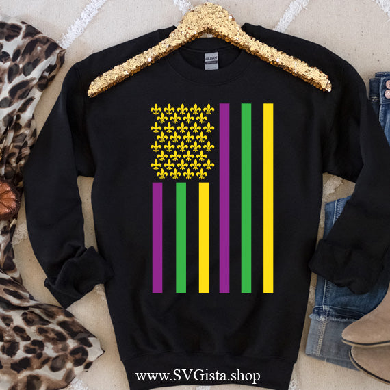 Mardi Gras Flag SVG