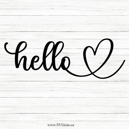 Hello SVG Porch Sign
