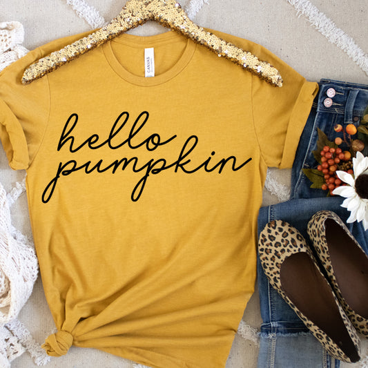 Hello Pumpkin SVG Saying
