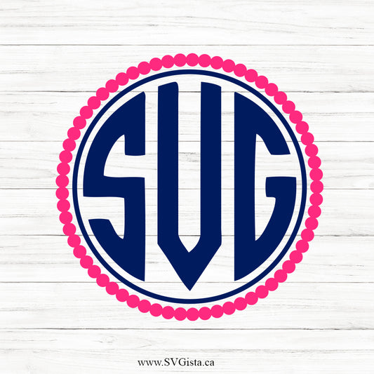 Circle Frame SVG Monogram