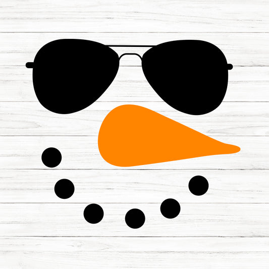 Snowman With Sunglasses SVG