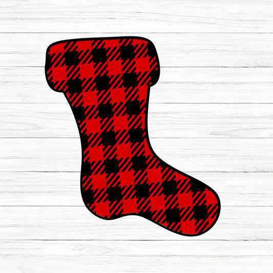 Buffalo Plaid Stocking SVG