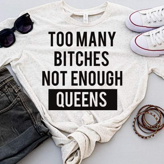 Too Many Bitches SVG Saying