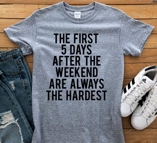 The First 5 Days SVG Saying