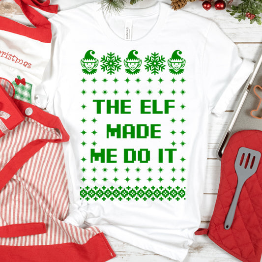 The Elf Made Me Do It SVG Saying