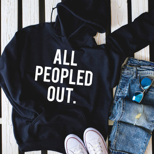 All Peopled Out SVG Saying