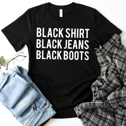 Black Shirt SVG Saying