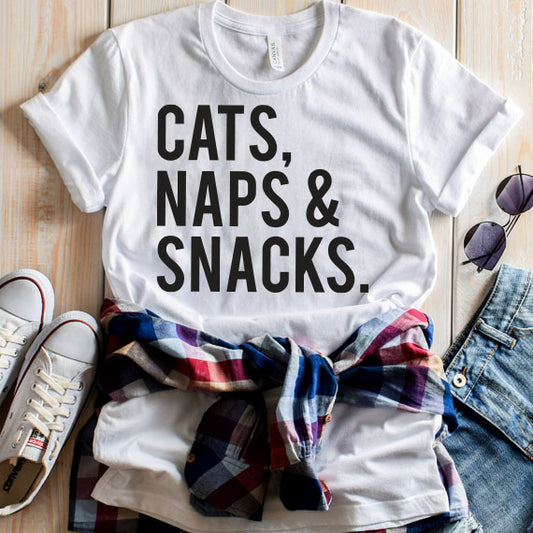Cats Naps And Snacks SVG Saying