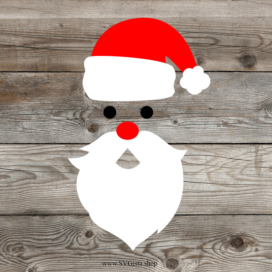 Santa Face Christmas SVG