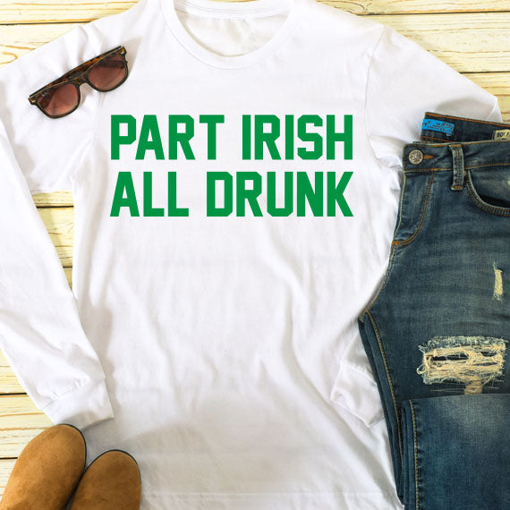 Part Irish All Drunk SVG Saying