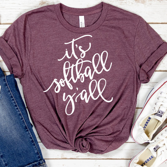 Its Softball Y'all SVG Saying