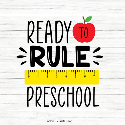 Ready To Rule Preschool SVG Saying