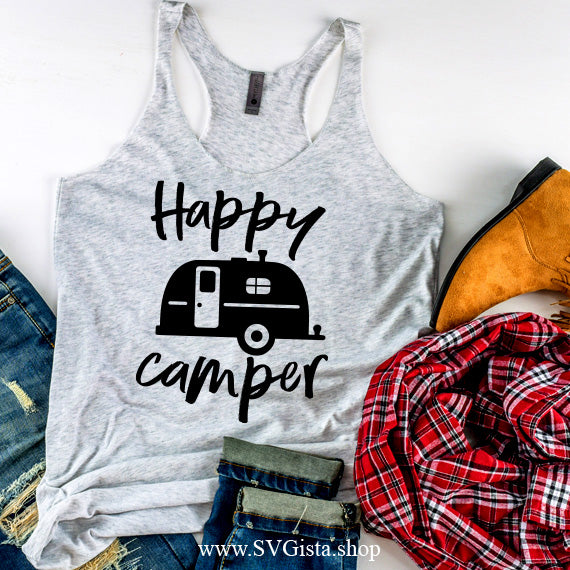 Happy Camper SVG Saying