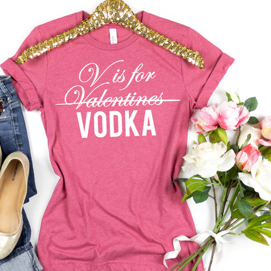 V Is For Vodka SVG Saying