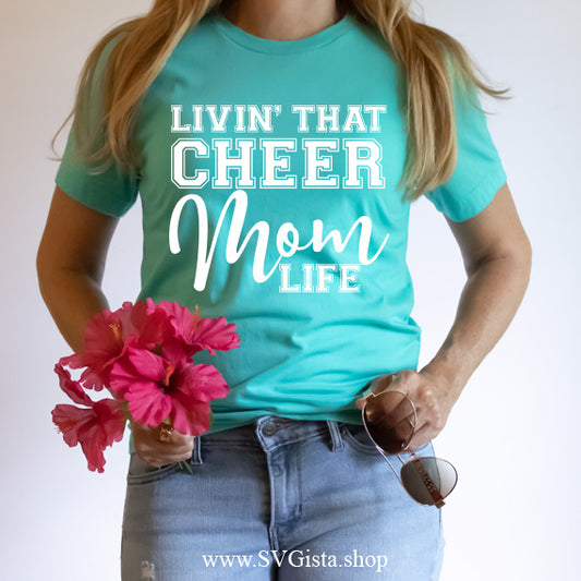 Livin' That Cheer Mom Life SVG Saying