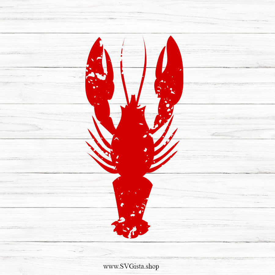 Grunge Crawfish SVG