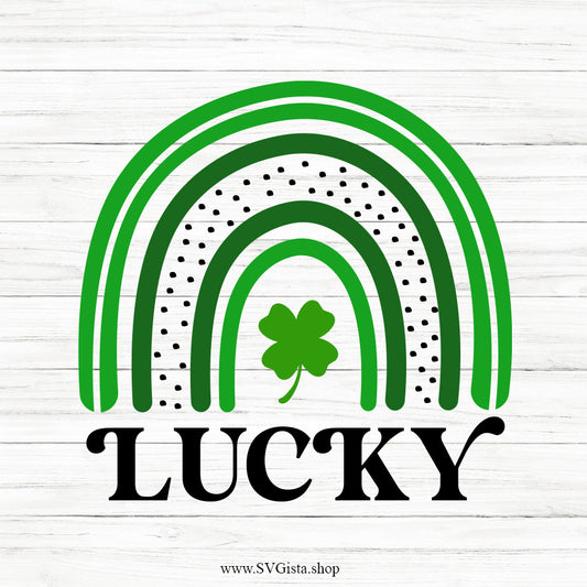 Lucky Rainbow SVG Saying