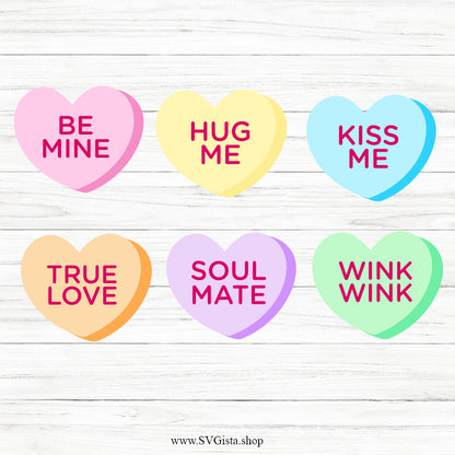 Candy Hearts SVG