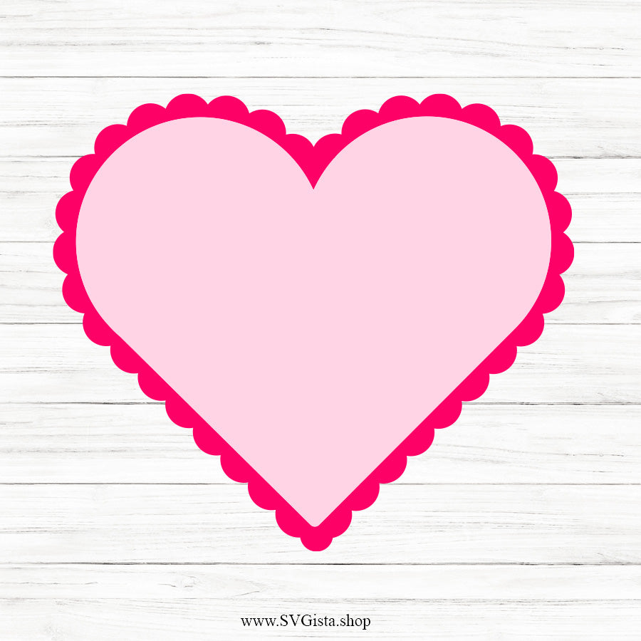 Scalloped Heart SVG