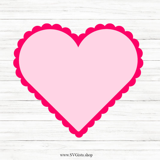 Scalloped Heart SVG