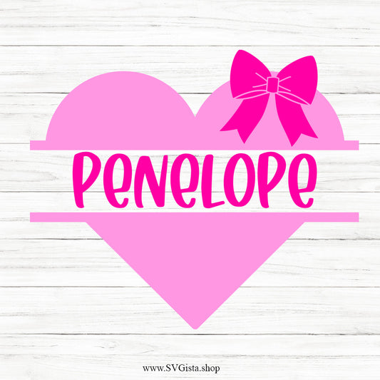 Heart Bow SVG Monogram