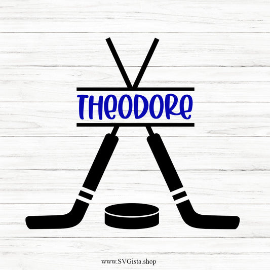 Hockey Sticks SVG Monogram
