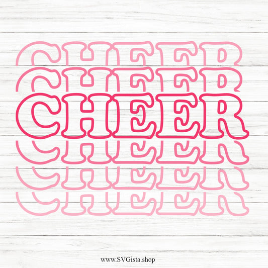 Cheer Stacked SVG Saying