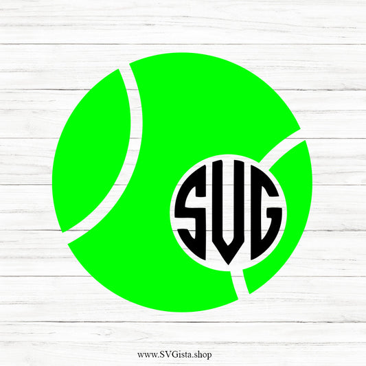 Tennis Ball SVG Monogram