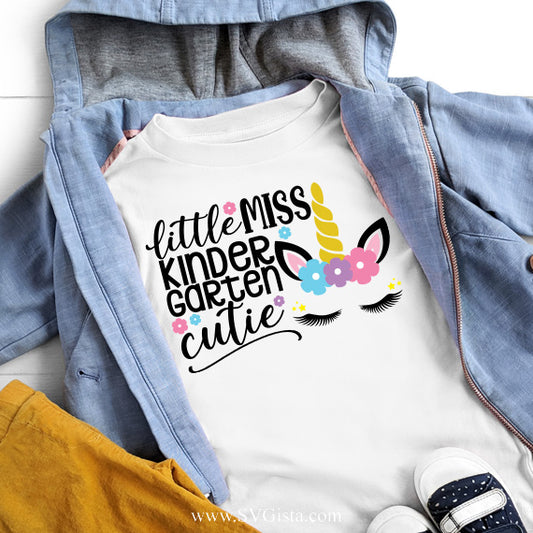 Little Miss Kindergarten SVG Saying